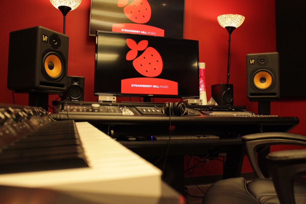 Mixing console at Strawberry Hill Studio