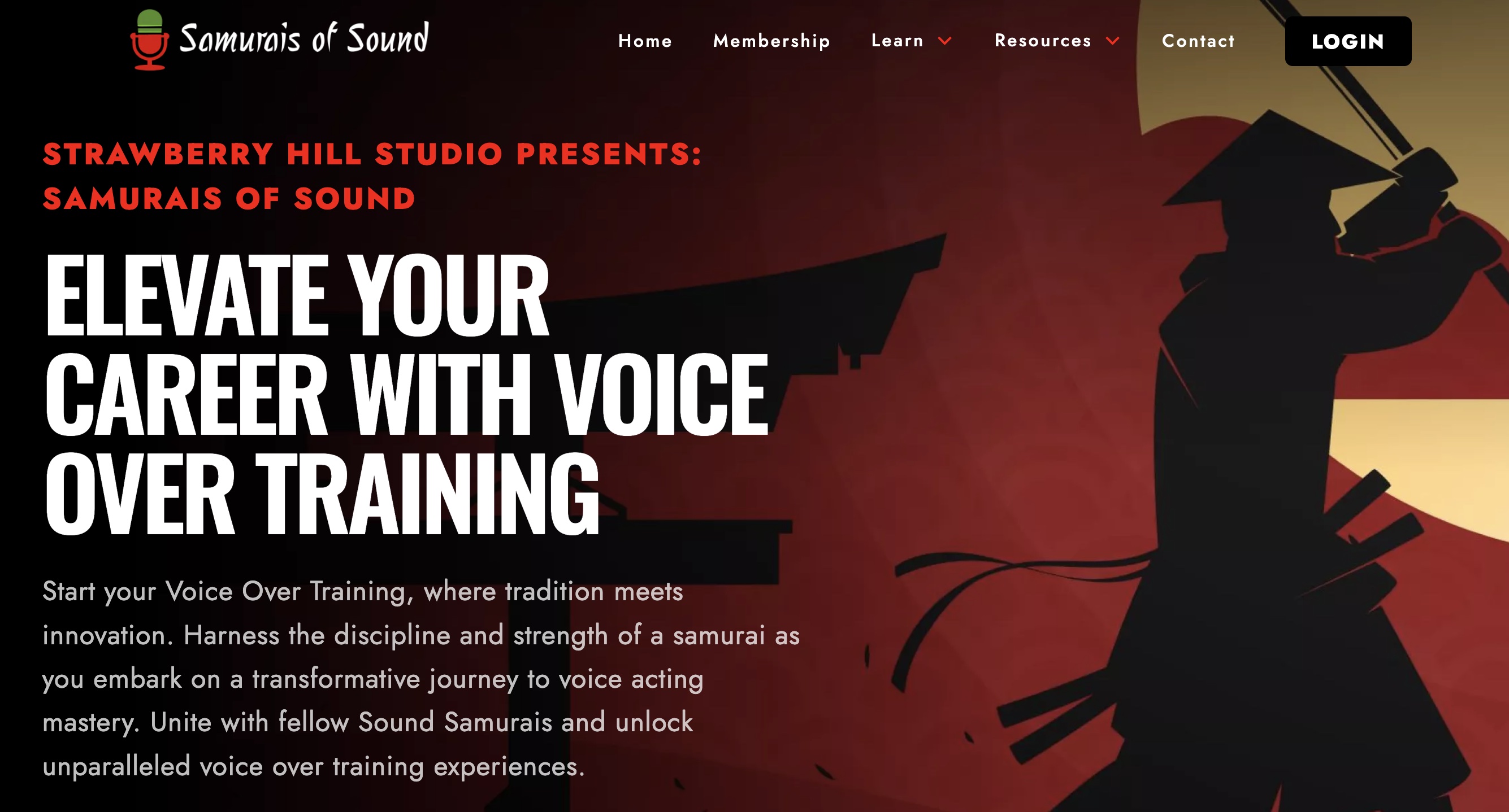 Samurais of Sound website thumbnail